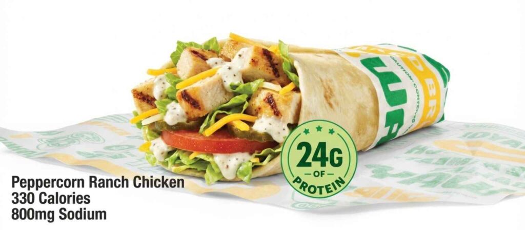 Subway Peppercorn Ranch Chicken protein pocket