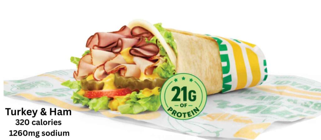 Subway Turkey & Ham protein pocket