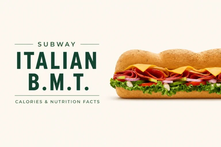 Nutritional Facts for Subway Italian B.M.T. Sandwich